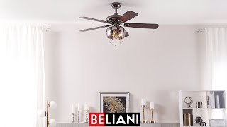 BELIANI  Ceiling Fan TOCANTIS Black [upl. by Annahahs388]