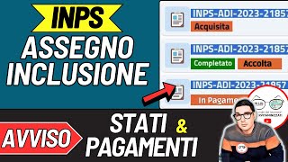 INPS 📄 ASSEGNO di INCLUSIONE ➡ STATO PRATICA e PAGAMENTI ⚠️ Acquisita 🚫 Verificata ✅ In Pagamento [upl. by Aynatahs]