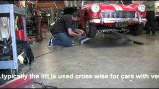 EZcarlift  lifting an Austin Healey Sprite [upl. by Enail837]