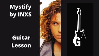 Mystify by INXS guitar lesson [upl. by Lull801]