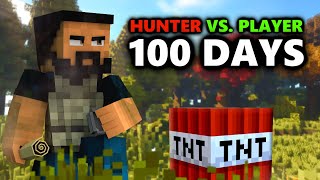 Hunter Vs Player 100 Days Minecraft Man Tracker [upl. by Amapuna]