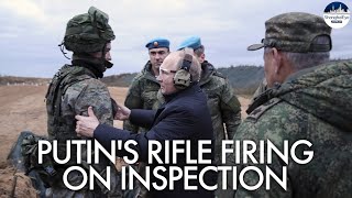 Putin inspects mobilized soldiers and fires rifle amid tense situation in E Ukraine [upl. by Rem]