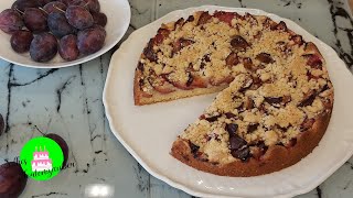 Zwetschgenkuchen Blitzkuchen mit Rührteig und Streusel [upl. by Ennirak678]