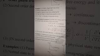 Thermodynamics First order phase transition and Second order phase transition with examples [upl. by Salomon]