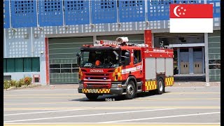 Singapore SCDF NEW Pump Ladder 122 Responding From Alexandra Fire Station [upl. by Langille]