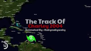 The Track of Hurricane Charley 2004 [upl. by Isaac]