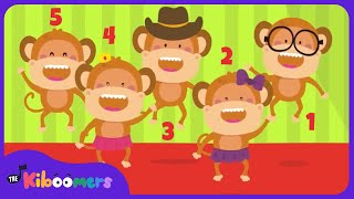 5 Little Monkeys  The Kiboomers Preschool Songs amp Nursery Rhymes to Help Teach Counting [upl. by Hamann]