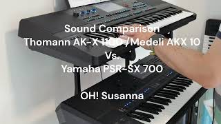 Sound Comparison  Thomann AKX 1100  Medeli AKX 10 Vs Yamaha PSRSX 700  Oh Susanna [upl. by Borchert]