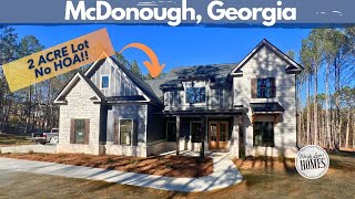 5 Bedrooms on 2 Acres 3256 sqft  McDonough New Construction [upl. by Hserus]