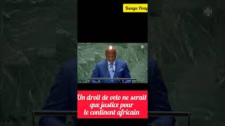 A NewYork Oligui Nguema dit quot le droit de VETO ne serait que justice pour lAfrique [upl. by Gena]