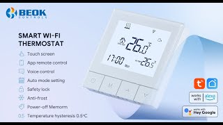 Beok TDS75 Tuya WiFi Thermostat丨Touch Key Underfloor Heating Thermostat [upl. by Pelmas]