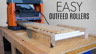 EASY Outfeed Rollers  Woodworking Shop Project [upl. by Aicilaana]