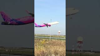 Wizz air A321 Takeoff at belgrade airport [upl. by Ahsatsan]