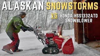 IS IT WORTH THE PRICE TAG The 2024 Honda HS1332ATD Snowblower in Action after a Snowstorm in Alaska [upl. by Eiznekcam]