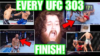 The MMA Guru REACTS To EVERY FINISH On The UFC 303 Fight Card [upl. by Eelegna]