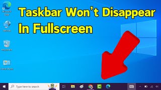 Taskbar not hiding in Fullscreen mode in Windows 1011  Taskbar Not Hiding Fullscreen How To Fix [upl. by Collette]