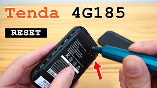 Tenda 4G185 mobile 4G router WiFi • Factory reset [upl. by Aramak876]