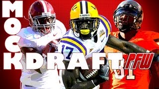 PFWs Final Mock Draft Blackmon to the Browns Mercilus in the top ten [upl. by Elleinad]