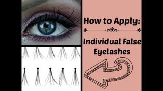 How to Apply Individual False Eyelashes easy and quick Makeup Tutorial [upl. by Yajet]