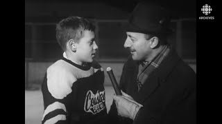 Discussions avec de jeunes joueurs de hockey peewee en 1962 [upl. by Venator]