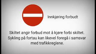 Forbudsskilt Førerkortet i Norge Førerkortet teoriprøven [upl. by Eednar]