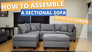 Sectional Sofa With Ottoman Assembly [upl. by Adnil703]