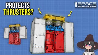 Ship Thruster Cover Versus Stray Bullets Tested Space Engineers [upl. by Negeam]