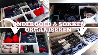 ONDERGOED amp SOKKEN ORGANISEREN  Hoe vouw ik mijn sokken en ondergoed  Organise with me [upl. by Emelda602]