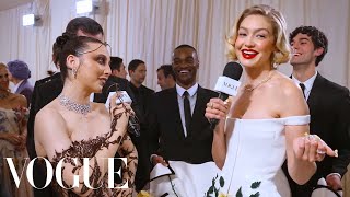 Gigi Hadid’s Dress Took 5000 Hours to Make  Met Gala 2024 With Emma Chamberlain [upl. by Yrellih]