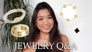 JEWELRY QampA  sourcing luxury inspired pieces twire ring review my new additions amp more [upl. by Limemann]