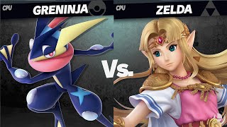 Super Smash Bros Ultimate Greninja VS Zelda [upl. by Airahcaz]