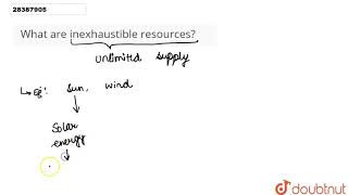 What are inexhaustible resources [upl. by Heywood402]