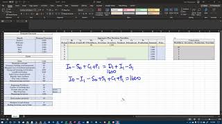 Aggregate Planning Excel Basic Model [upl. by Berardo]