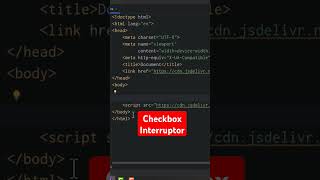 CHECKBOX INTERRUPTOR COM BOOTSTRAP [upl. by Adriaens]