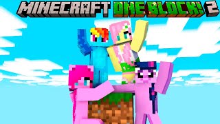 My Little Pony Plays Minecraft One Block 2 [upl. by Konrad]