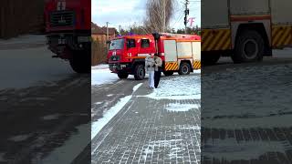 Brave fireman saves woman from danger shorts [upl. by Yenaled]