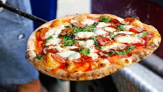 American Street Food  ITALIAN BRICK OVEN PIZZA Pozzuoli Pizza Party NYC [upl. by Noitna279]