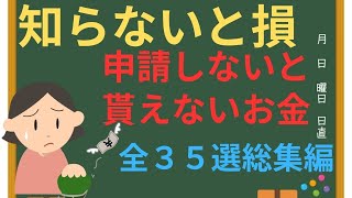 ～知らないと損します～申請しないともらえないお金 全35選 総集編 [upl. by Yniar]