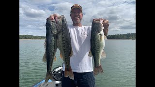 Lake Hartwell Bass Eat Topwater In The Fall [upl. by Ahseiuqal856]