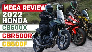 New Honda CBR500R Honda CB500X amp Honda CB500F Review 2022  Honda CB500 Launch Ride Test 2022 [upl. by Nadeen34]