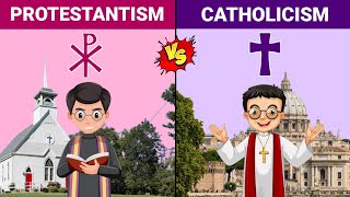 Protestantism Vs Catholicism  Religion Comparison 2024  Versus Kingdom [upl. by Pozzy]