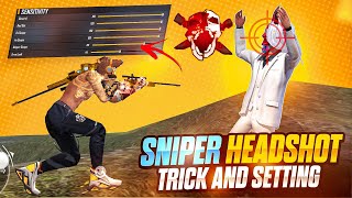 SNIPER Headshot Latest Settings and New Tricks  Garena Free Fire [upl. by Iain]