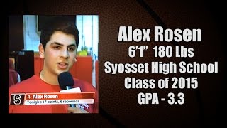 Alex Rosen Basketball Highlight Film Recruiting Tape [upl. by Standice]