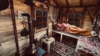 Caught in a Heavy Rain Snow and Hail – Best Tiny House Camps of 2023 – Off the Grid [upl. by Aihseket]