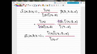 Hypergeometric function lecture 4 [upl. by Airotcivairam]