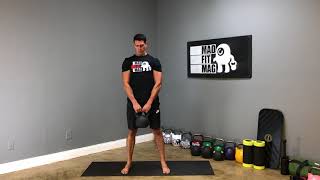 Kettlebell Deadlift to Sprawl Exercise Demonstration [upl. by Nireves]