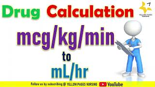 Drug calculation for Nurses  Converting mcgkghour to mLhour  Using infusion pump [upl. by Carlina973]