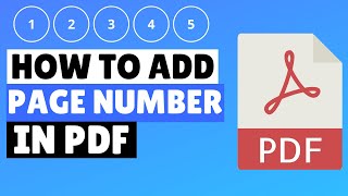 How to Add Page Number in PDF File [upl. by Leahcim]