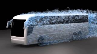 TotalSim  CFD modelling of flow around a coach using DES  CFD simulation by TotalSim [upl. by Brittne]