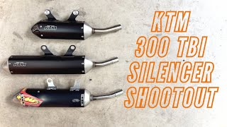 KTM 300 XCW TBI SILENCER SHOOTOUT IS SHORTER BETTER [upl. by Norek2]